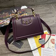 Dolce & Gabbana DG Amore Tote Bag In Wine BB667 Size 27x8x18cm - 5