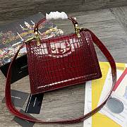 Dolce&Gabbana Amore Baroque Tote Bag In Wine BB667 Size 27x8x18cm - 2