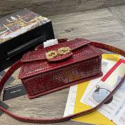 Dolce&Gabbana Amore Baroque Tote Bag In Wine BB667 Size 27x8x18cm - 3
