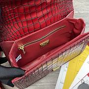 Dolce&Gabbana Amore Baroque Tote Bag In Wine BB667 Size 27x8x18cm - 5