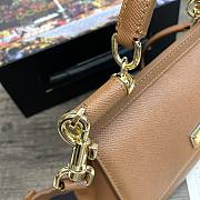 Dolce & Gabbana Sicily Tote Bag In Brown BB623 Size 20x9.5x14cm - 2