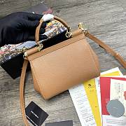 Dolce & Gabbana Sicily Tote Bag In Brown BB623 Size 20x9.5x14cm - 4