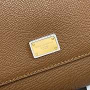 Dolce & Gabbana Sicily Tote Bag In Brown BB623 Size 20x9.5x14cm - 6