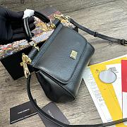 Dolce & Gabbana Sicily Tote Bag In Black BB623 Size 20x9.5x14cm - 2