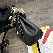 Dolce & Gabbana Sicily Tote Bag In Black BB623 Size 20x9.5x14cm - 3
