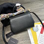 Dolce & Gabbana Sicily Tote Bag In Black BB623 Size 20x9.5x14cm - 4