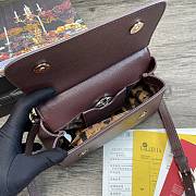 Dolce & Gabbana Sicily Tote Bag In Wine BB623 Size 20x9.5x14cm - 4