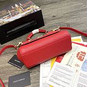Dolce & Gabbana Sicily Tote Bag In Red BB623 Size 20x9.5x14cm - 4