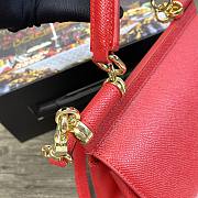 Dolce & Gabbana Sicily Tote Bag In Red BB623 Size 20x9.5x14cm - 3
