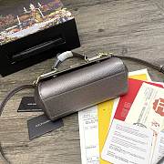 Dolce & Gabbana Sicily Tote Bag In Silver BB623 Size 20x9.5x14cm - 4
