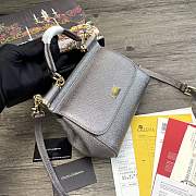 Dolce & Gabbana Sicily Tote Bag In Silver BB623 Size 20x9.5x14cm - 5