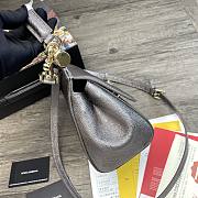 Dolce & Gabbana Sicily Tote Bag In Silver BB623 Size 20x9.5x14cm - 3