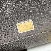 Dolce & Gabbana Sicily Tote Bag In Silver BB623 Size 20x9.5x14cm - 2