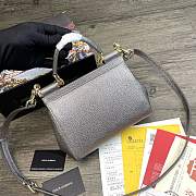 Dolce & Gabbana Sicily Tote Bag In Silver BB623 Size 20x9.5x14cm - 6