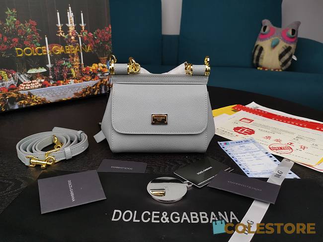 Dolce & Gabbana Small Sicily Tote Bag BB623 Size 16x10x5cm - 1