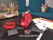 Dolce & Gabbana Small Sicily Tote Bag Iin Red BB623 Size 16x10x5cm - 3
