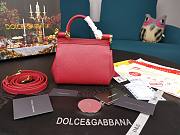 Dolce & Gabbana Small Sicily Tote Bag Iin Red BB623 Size 16x10x5cm - 5