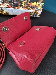Dolce & Gabbana Small Sicily Tote Bag Iin Red BB623 Size 16x10x5cm - 6