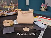 Dolce & Gabbana Small Sicily Tote Bag In Light Pink BB623 Size 16x10x5cm - 4