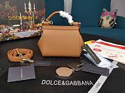 Dolce & Gabbana Small Sicily Tote Bag In Brown BB623 Size 16x10x5cm - 6