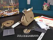 Dolce & Gabbana Small Sicily Tote Bag In Dusty Grey BB623 Size 16x10x5cm - 2