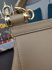 Dolce & Gabbana Small Sicily Tote Bag In Dusty Grey BB623 Size 16x10x5cm - 3