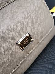 Dolce & Gabbana Small Sicily Tote Bag In Dusty Grey BB623 Size 16x10x5cm - 4