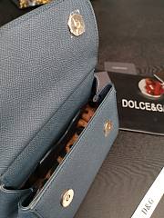 Dolce & Gabbana Small Sicily Tote Bag In Dark Blue BB623 Size 16x10x5cm - 6