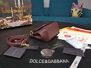 Dolce & Gabbana Small Sicily Tote Bag In Wine BB623 Size 16x10x5cm - 2