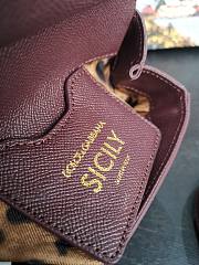Dolce & Gabbana Small Sicily Tote Bag In Wine BB623 Size 16x10x5cm - 5