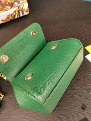 Dolce & Gabbana Small Sicily Tote Bag In Green BB623 Size 16x10x5cm - 2