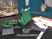 Dolce & Gabbana Small Sicily Tote Bag In Green BB623 Size 16x10x5cm - 4