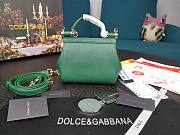 Dolce & Gabbana Small Sicily Tote Bag In Green BB623 Size 16x10x5cm - 6