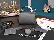 Dolce & Gabbana Small Sicily Tote Bag In Black BB623 Size 16x10x5cm - 6