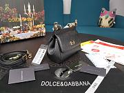 Dolce & Gabbana Small Sicily Tote Bag In Black BB623 Size 16x10x5cm - 2