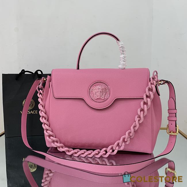 Versace La Medusa Handbag In Pink DBFI0 Size 35x14x25cm  - 1