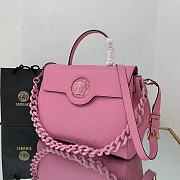 Versace La Medusa Handbag In Pink DBFI0 Size 35x14x25cm  - 5