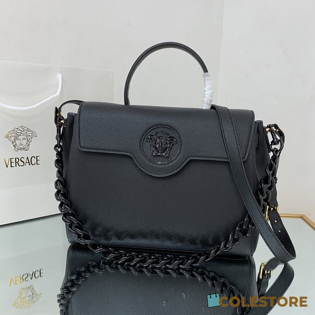 Versace La Medusa Handbag In Black DBFI0 Size 35x14x25cm  - 1