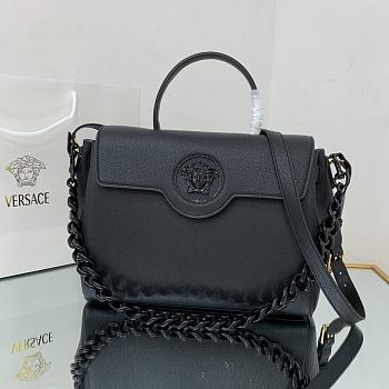 Versace La Medusa Handbag In Black DBFI0 Size 35x14x25cm 