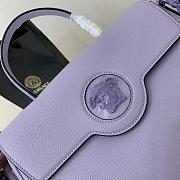 Versace La Medusa Handbag In Purple DBFI0 Size 35x14x25cm  - 3