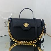 Versace La Medusa Handbag In Black Gold DBFI0 Size 35x14x25cm  - 1