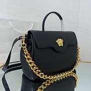 Versace La Medusa Handbag In Black Gold DBFI0 Size 35x14x25cm  - 6