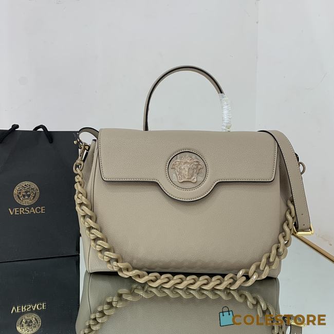 Versace La Medusa Handbag In Dusty Grey DBFI0 Size 35x14x25cm  - 1