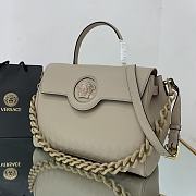 Versace La Medusa Handbag In Dusty Grey DBFI0 Size 35x14x25cm  - 3