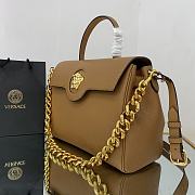Versace La Medusa Handbag In Brown DBFI0 Size 35x14x25cm  - 6