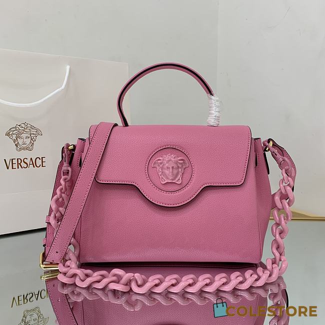 Versace La Medusa Handbag Pink DBFI0 Size 25x15x22cm  - 1
