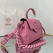 Versace La Medusa Handbag Pink DBFI0 Size 25x15x22cm  - 6