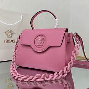Versace La Medusa Handbag Pink DBFI0 Size 25x15x22cm  - 4