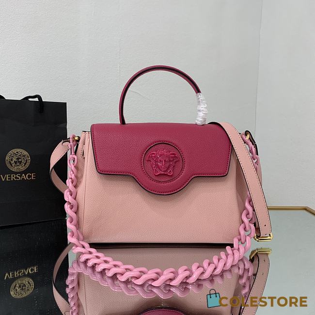 Versace La Medusa Handbag In Rose DBFI0 Size 25x15x22cm  - 1