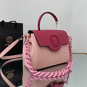 Versace La Medusa Handbag In Rose DBFI0 Size 25x15x22cm  - 5